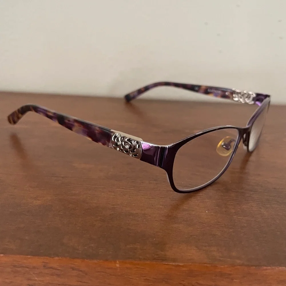 Kay Unger K143 Eyeglasses‎ Purple Tortoiseshell FRAMES ONLY Tortoise 52-17-135